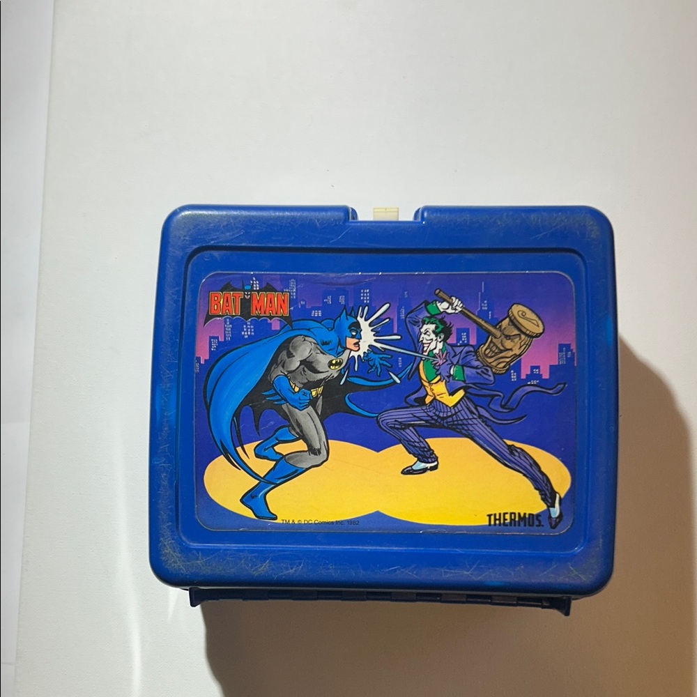 Vintage 1982 Batman and Joker Thermos Lunchbox